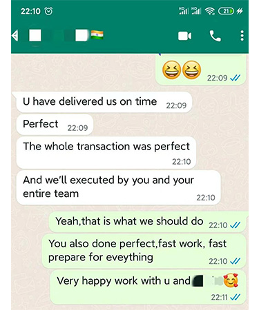 Sun Glory Client's Feedback4